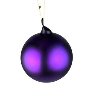 1912-1949 Vintage Large Blown Ornament 7" Satin Ball w/ Box Holiday Decor